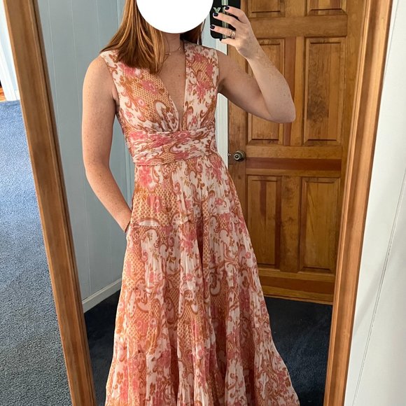 Zimmermann Paisley Pink & Orange Long Dress - Picture 2 of 4